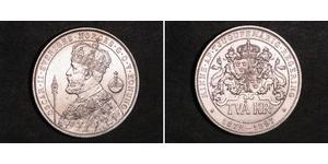 2 Krone Svezia Argento Oscar II di Svezia (1829-1907)