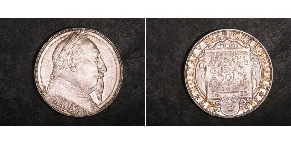 2 Krone Svezia Argento Gustavo II Adolfo di Svezia(1594 – 1632)