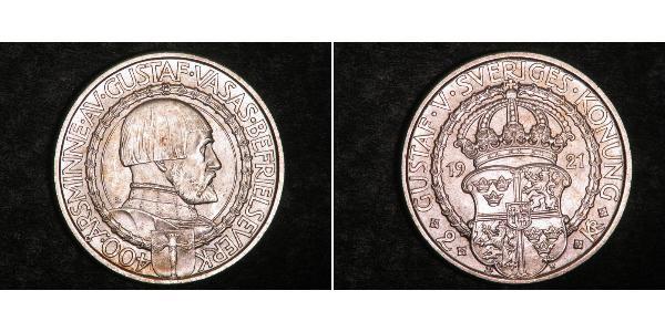 2 Krone Svezia Argento 