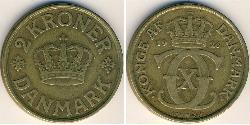 2 Krone Dinamarca Bronce/Aluminio 