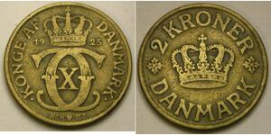 2 Krone Danemark Bronze/Aluminium 
