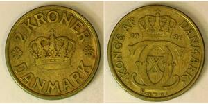 2 Krone Danemark Bronze/Aluminium 