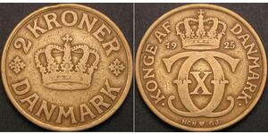 2 Krone Danemark Bronze/Aluminium 
