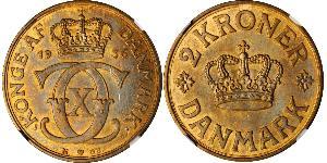 2 Krone Denmark Bronze/Aluminium 