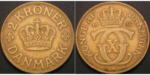 2 Krone Denmark Bronze/Aluminium 