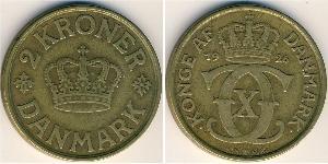 2 Krone Dänemark Bronze/Aluminium 
