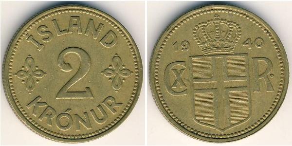 2 Krone Island Bronze/Aluminium 