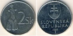2 Krone Slowakei Nickel 