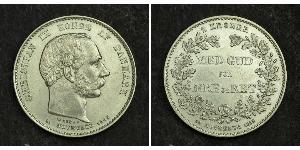 2 Krone Dinamarca Plata Christian IX de Dinamarca (1818-1906)