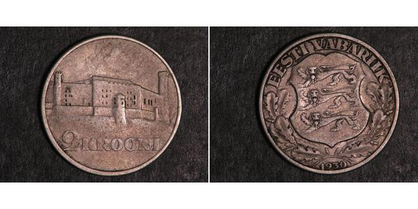 2 Krone Estonia (Republic) Plata 