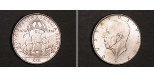 2 Krone Suecia Plata Gustavo V de Suecia (1858 - 1950)