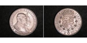 2 Krone Suecia Plata Óscar II de Suecia (1829-1907)