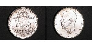 2 Krone Suecia Plata Gustavo V de Suecia (1858 - 1950)