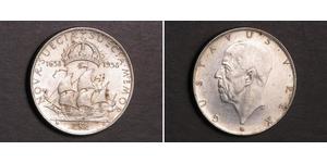2 Krone Suecia Plata Gustavo V de Suecia (1858 - 1950)