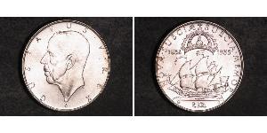 2 Krone Suecia Plata Gustavo V de Suecia (1858 - 1950)