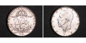2 Krone Suecia Plata Gustavo V de Suecia (1858 - 1950)