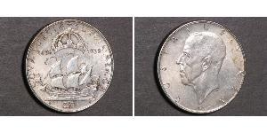 2 Krone Suecia Plata Gustavo V de Suecia (1858 - 1950)