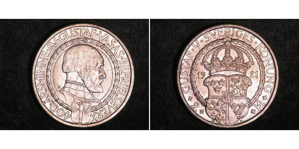 2 Krone Suecia Plata 