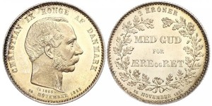 2 Krone Dänemark Silber Christian IX. von Dänemark (1818-1906)