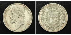 2 Krone Liechtenstein Silber Johann II, Prince of Liechtenstein (1840-1929)