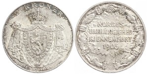 2 Krone Norwegen Silber Haakon VII. (1872 - 1957)