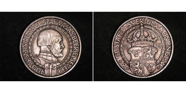 2 Krone Schweden Silber 