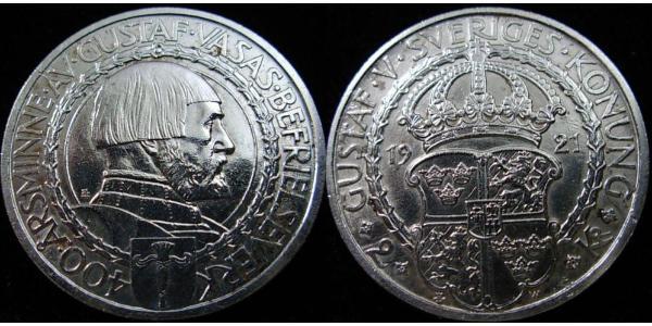 2 Krone Schweden Silber 