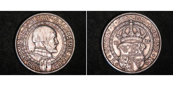2 Krone Schweden Silber 