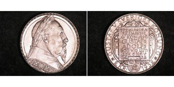 2 Krone Schweden Silber Gustav II. Adolf (Schweden)(1594 – 1632)