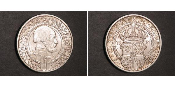 2 Krone Schweden Silber 