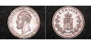2 Krone United Kingdoms of Sweden and Norway (1814-1905) Silber Oskar II. (Schweden) (1829-1907)