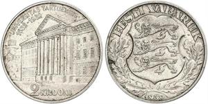 2 Krone Estonia (Republic) Silver 