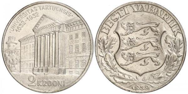 2 Krone Estonia (Republic) Silver 