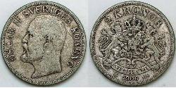 2 Krone Sweden Silver Oscar II of Sweden (1829-1907)