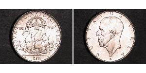 2 Krone Sweden Silver Gustaf V of Sweden (1858 - 1950)