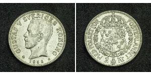 2 Krone Sweden Silver Gustaf V of Sweden (1858 - 1950)