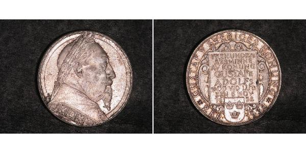 2 Krone Sweden Silver Gustavus Adolphus of Sweden (1594 – 1632)