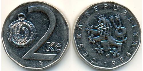 2 Krone Czech Republic Steel/镍 
