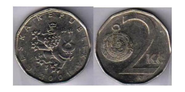 2 Krone Czech Republic Steel/镍 