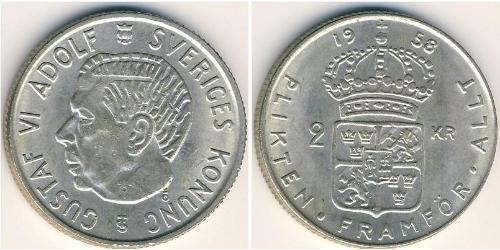 2 Krone Suecia  