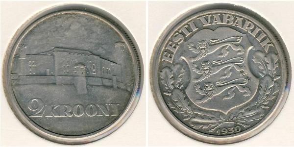 2 Krone Estonia (Republic) 銀 