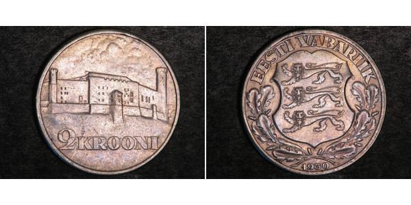 2 Krone Estonia (Republic) 銀 