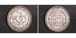2 Krone 丹麦 銀 克里斯蒂安十世 (1870 - 1947)