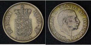 2 Krone 丹麦 銀 