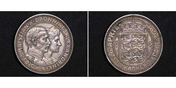 2 Krone 丹麦 銀 克里斯蒂安十世 (1870 - 1947)