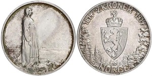 2 Krone 挪威 銀 哈康七世  (1872 - 1957)