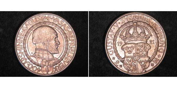 2 Krone 瑞典 銀 