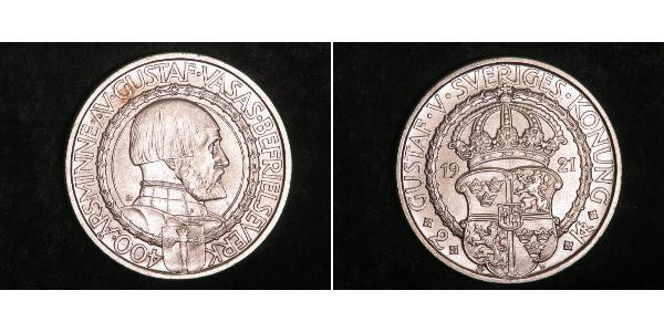 2 Krone 瑞典 銀 