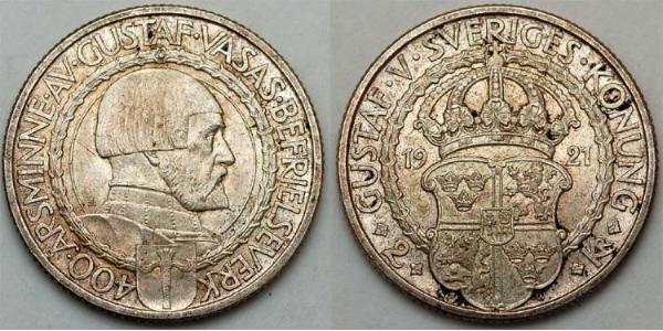 2 Krone 瑞典 銀 