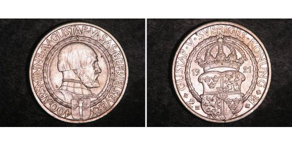 2 Krone 瑞典 銀 